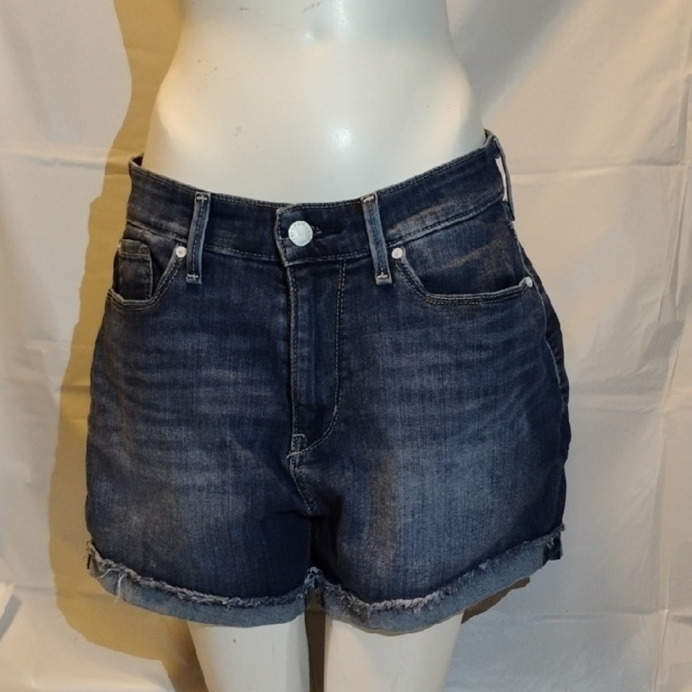 Levi's Blue Jean Shorts High-Waisted Cuffed Hem